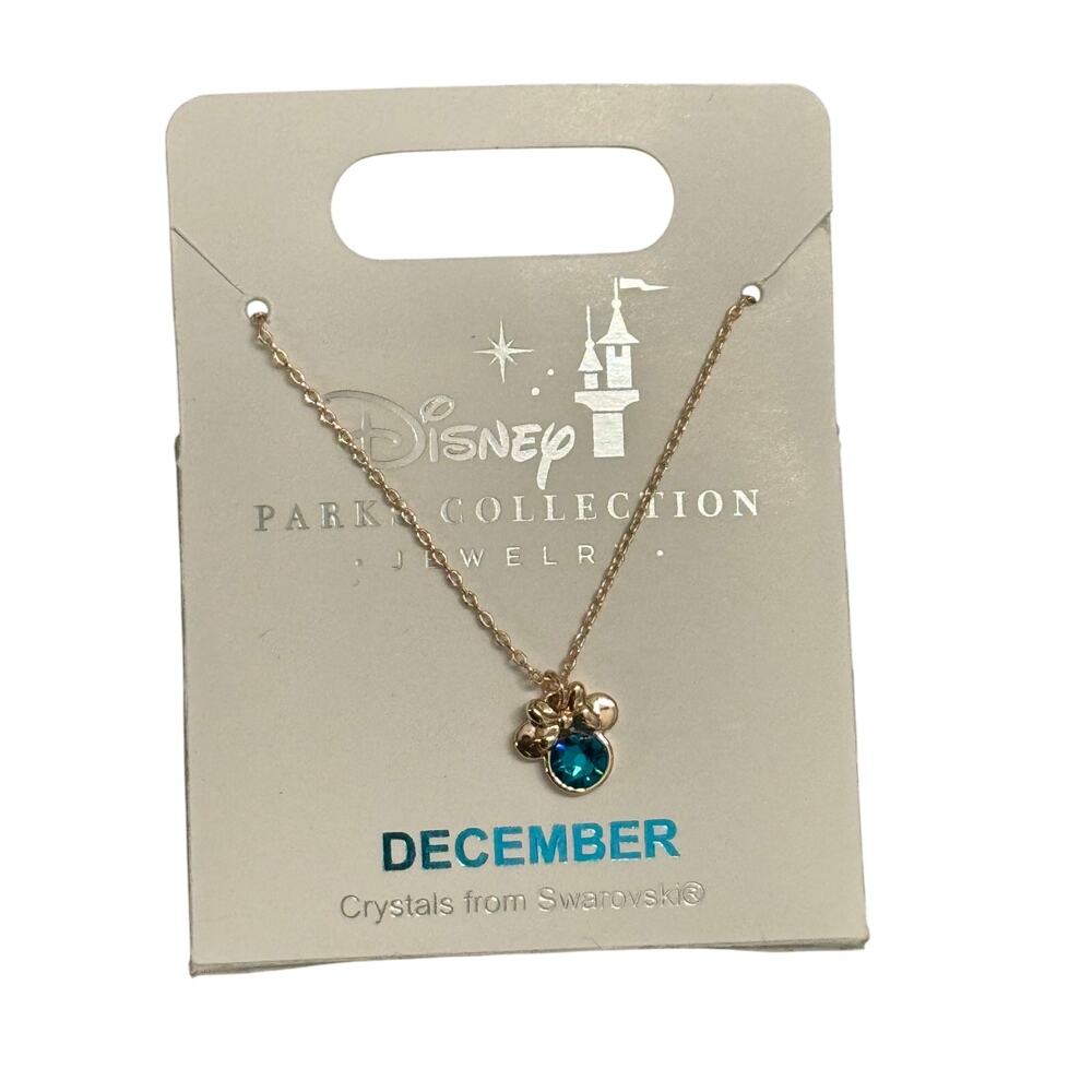 Swarovski Rose Gold Minnie December Birthstone Necklace